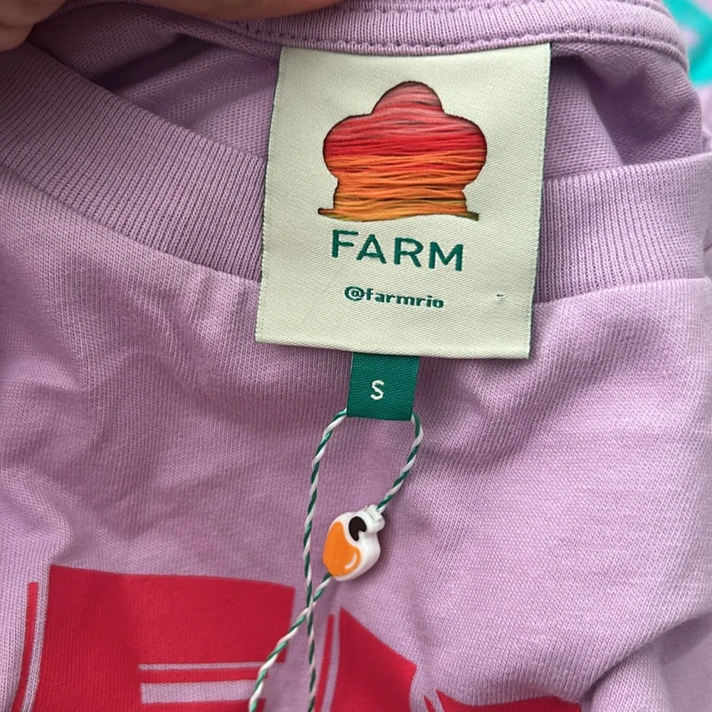 FARM Rio Lilac Peixe Fish Graphic T-Shirt - Picture 7 of 11